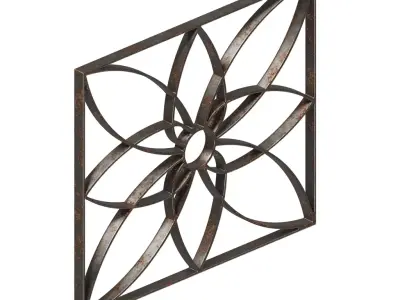 Rusty Gorgeous Window Grill 3D model