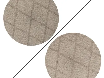 Round Rug Set 236 3D model