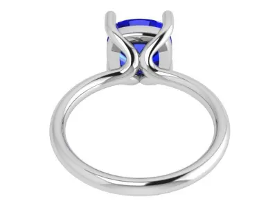 Cushion Cut Solitaire Ring 3889 3D print model