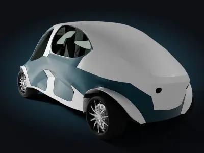 Electro car beetle 3D model