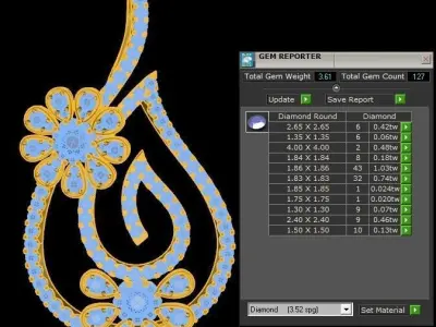 lovely pendant look like flower cad file 3D model