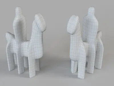 Don Chisciotte Object Set Of 2 3D model