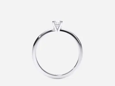 ZDR0180 solitaire diamond ring gold 3D print model