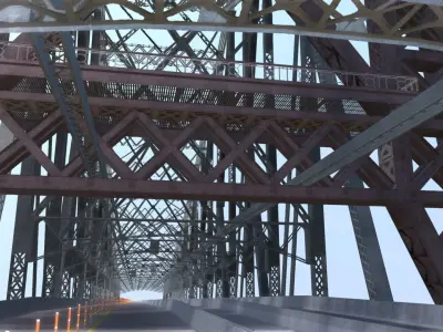 Ed Koch Queensboro Bridge Low-poly 3D model