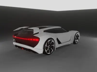 Audi PB18 E-tron  Low-poly 3D model