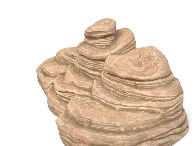  Cartoon cliff 3D model