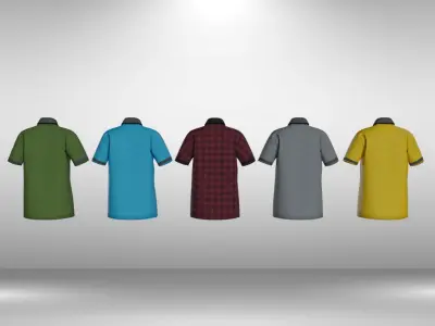 T-shirts Collection  Low-poly 3D model