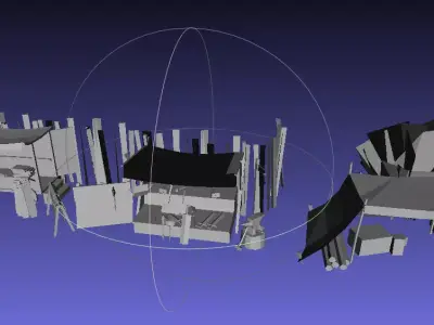 Mideval Town Stuff Free low-poly 3D model