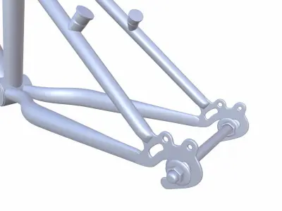 Bicycle Frame Low-poly 3D model
