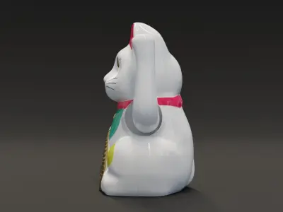 Lucky Cat Low-poly 3D model