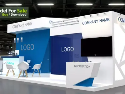 3D Booth 3D model