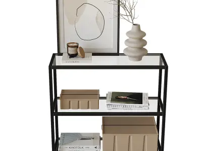 Theo Aesthetic Shelving 3D model