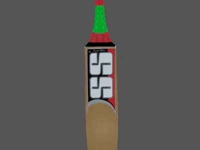Cricket Bat Low-poly 3D model