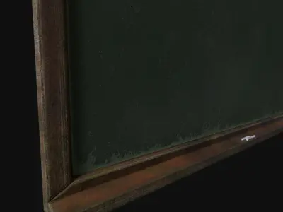 Old Chalkboard Low-poly 3D model
