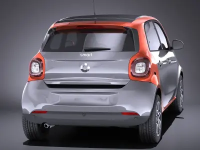 Smart Forfour 2016 VRAY 3D model