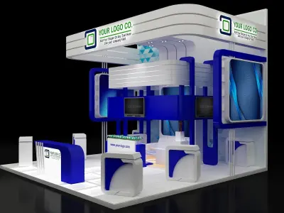 Booth Exhibition Stand a141 3D model