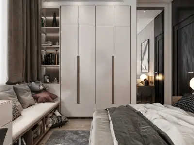 Cozy Bedroom interior scene 3D model 3D model