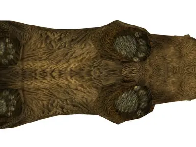 Lowpoly Cartoon Brown Bear Low-poly 3D model