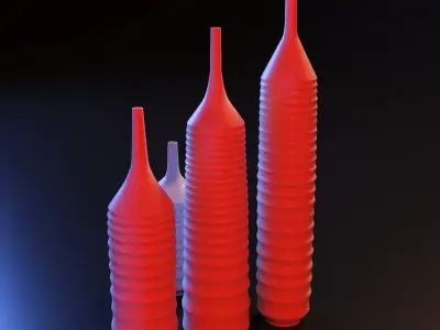 Vase set 2 three vases 3D print model