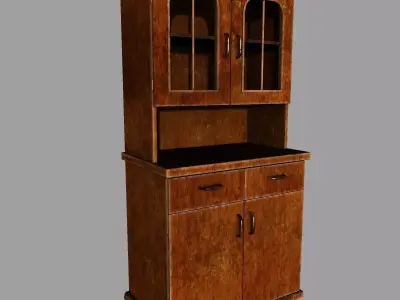 Old Cupboard Free low-poly 3D model