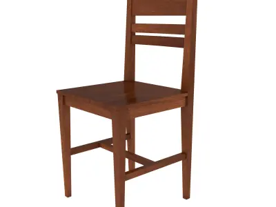 Chair wooden dining Free 3D model