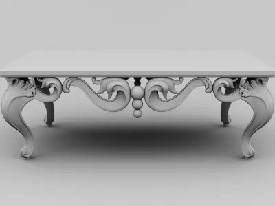 Small baroque table 3D model