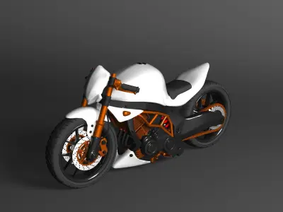 motor sport Low-poly 3D model