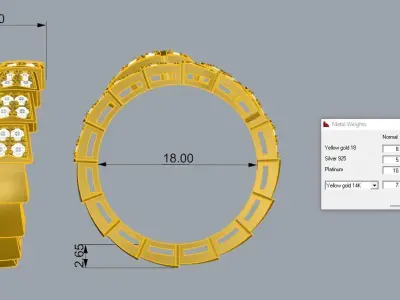Bvlgari set Earring Ring 3D print model