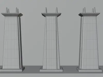 F1 Trophy - Miami GP Trophy Low-poly 3D model