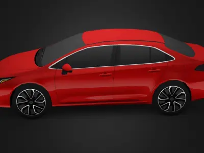 2023 Toyota Corolla Low-poly 3D model