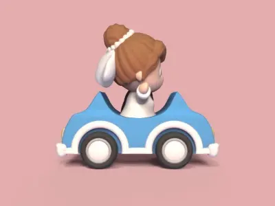 Bride Groom Car 3D print model