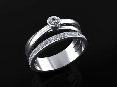 Woman Ring 01 3D print model