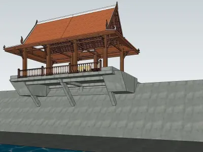 Hut or Kiosque 3D model