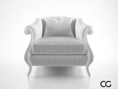 Christopher Guy Babette Club Chair 3D model