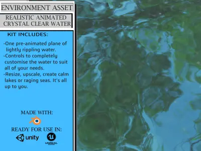 VR PBR ENVIRONMENT ASSET REALISTIC WATER 3D MODEL FREE  Free low-poly 3D model