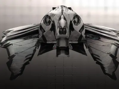 Sci-fi spaceship Free low-poly 3D model