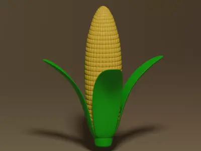 Cartoon Corn 1 3D model
