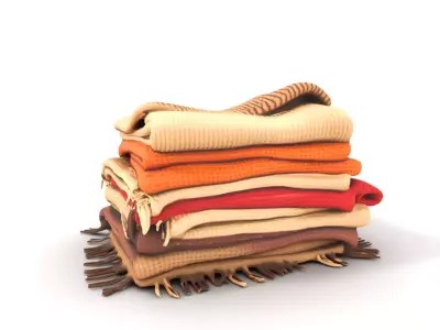 Cozy Woven Blanket model pack Low-poly 3D model