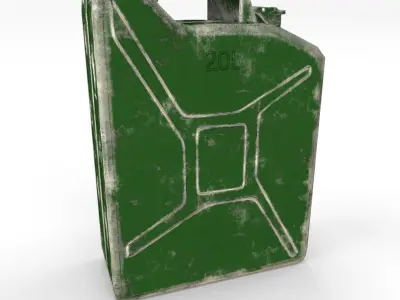 Jerry Can Low Poly Worn PBR Low-poly 3D model