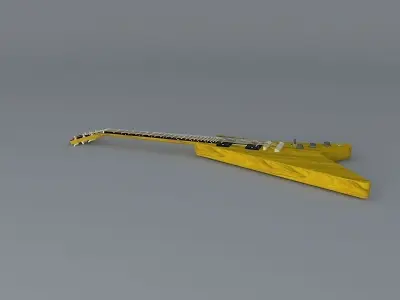 Gibson Moderne Yellow guitar Free 3D model