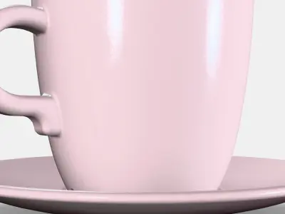 FARGKLAR Cup with saucer 3 Low-poly 3D model