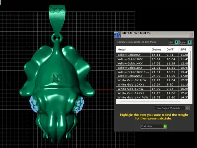 JELLYFISH PENDANT 3D PRINTABLE MODEL  3D print model