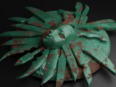 Ancient emblem Low-poly 3D model