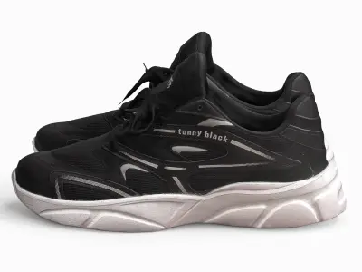 Black shoes 3D model