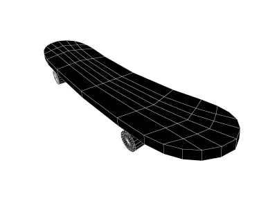 Skateboard v1 002 Low-poly 3D model