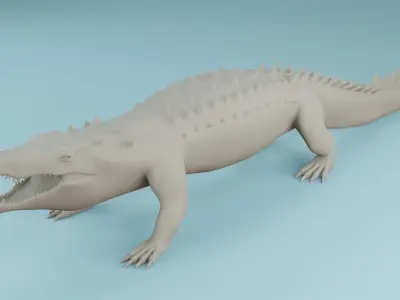 Crocodile Mugger 3d model 3D model