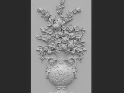 CNC Wall Panel Sculpted Ornament vol 5 3D print model