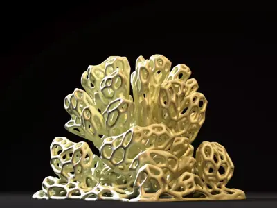 Coral Voronoi decor 2 3D print model
