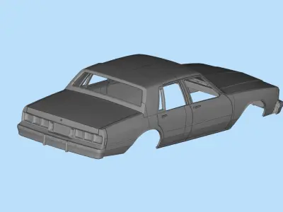 STL printable RC car   Chevy Caprice Brougham LS  3D print model