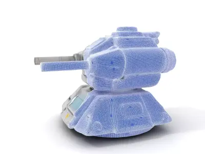 Futuristic Energy Blaster model pack Low-poly 3D model